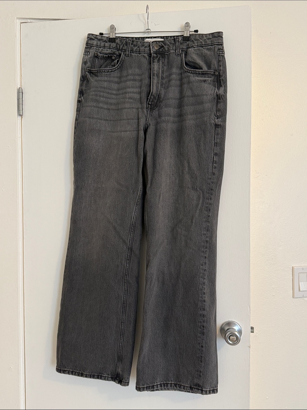 Zara Wide Leg High-Rise Jeans - Charcoal